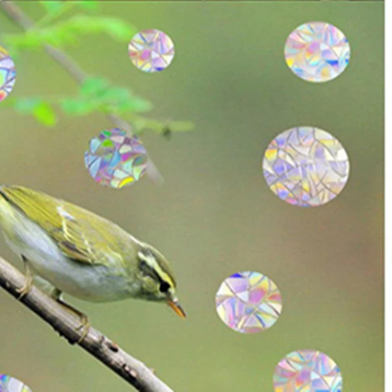 Rainbow Stickers for Window: Non-Adhesive Prismatic Clings to Prevent Bird Collisions