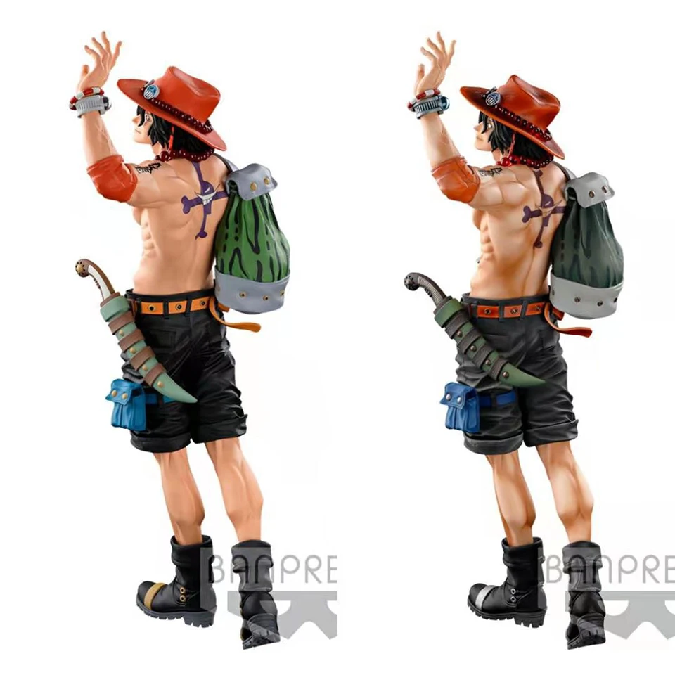 Original Genuine Japanese Figure One Piece BWFC SMSP 30cm Portgas D Ace 01 02 Waving Brush Original Figurines