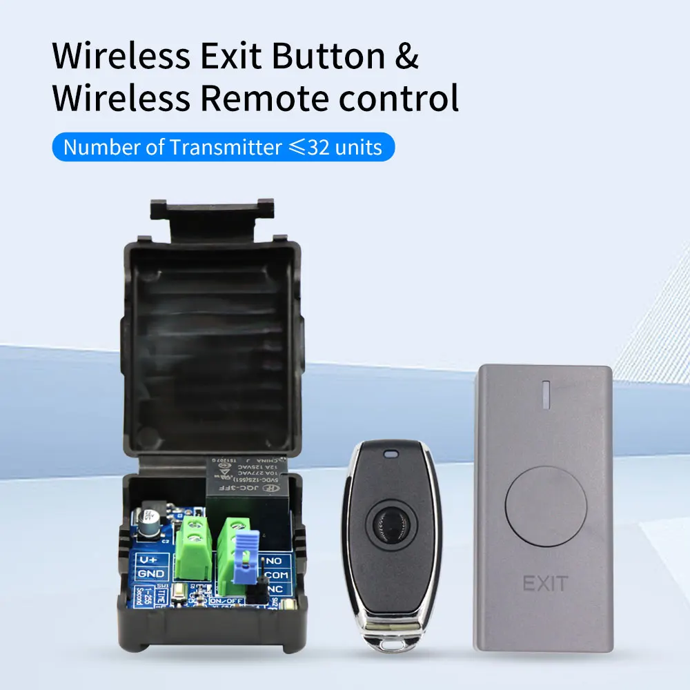 433Mhz Remote Control Wireless Switch DC 12V 1CH RF Relay Receiver & Transmitter For Lamp Door Electromagnetic Lock Exit Button - Image 2