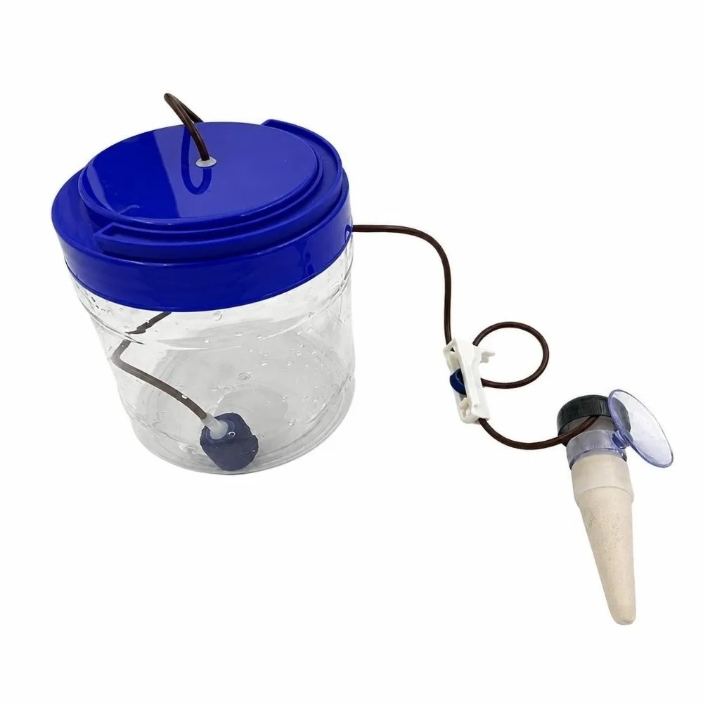 1 set Plastic Reptile Water Dripper Adjustable Drip Speed Flexible Suction Mount Plant Irrigation Device Clip Style Regulator