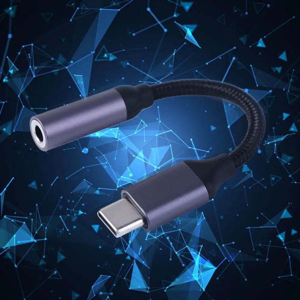 C to 3.5mm Aux Converter DAC Adapter Type C to 3.5mm Jack Earphone Amplifier Headphones Adapter Digital Decoder Audio Adapter