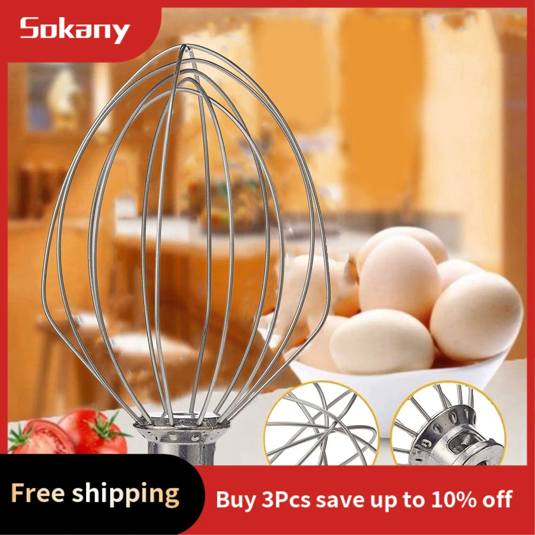 

A68M-For K5AWW Wire Whip Replacement For Kitchen 5QT 5K5SS 5KPM5 Mixer For 5 Quart Lift Machines Wire Whip 4Pcs