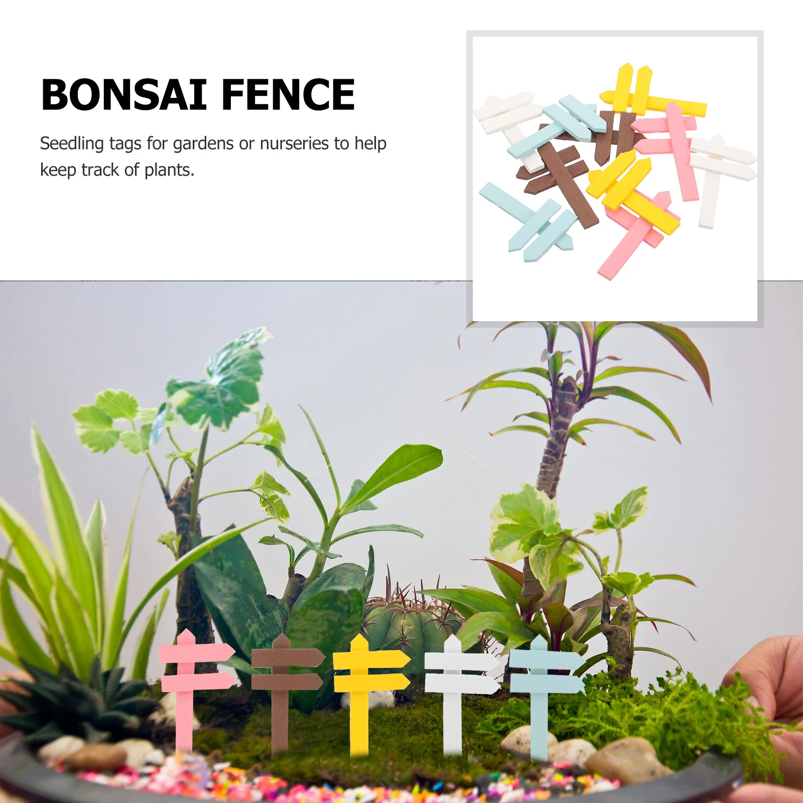 

10Pcs Waterproof Garden Plant Labels Wooden Mini for Seedling Identification Rustic Decorative Markers for Nursery