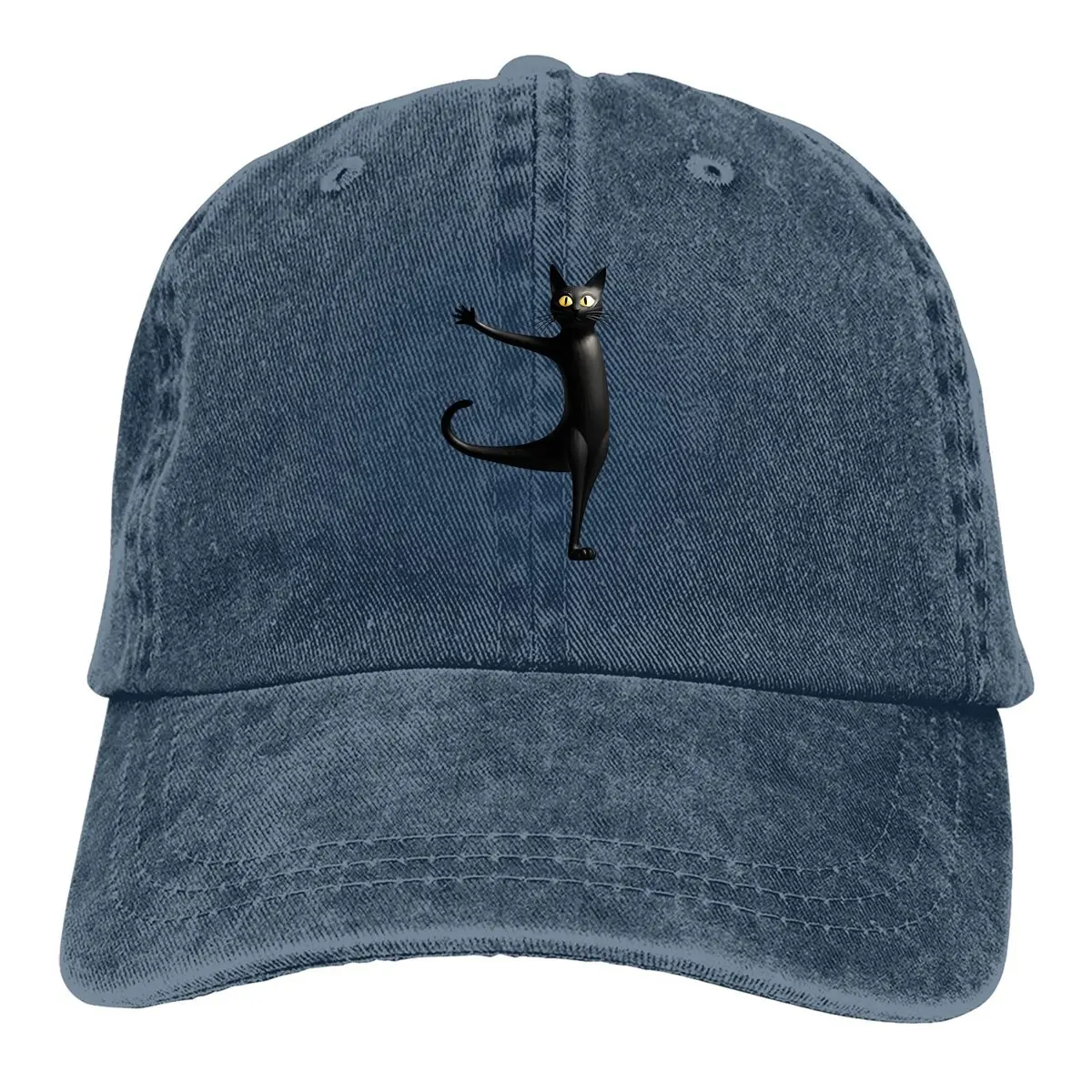 Black Cat Multicolor Hat Peaked Women's Cap Holding Personalized Visor Protection Hats