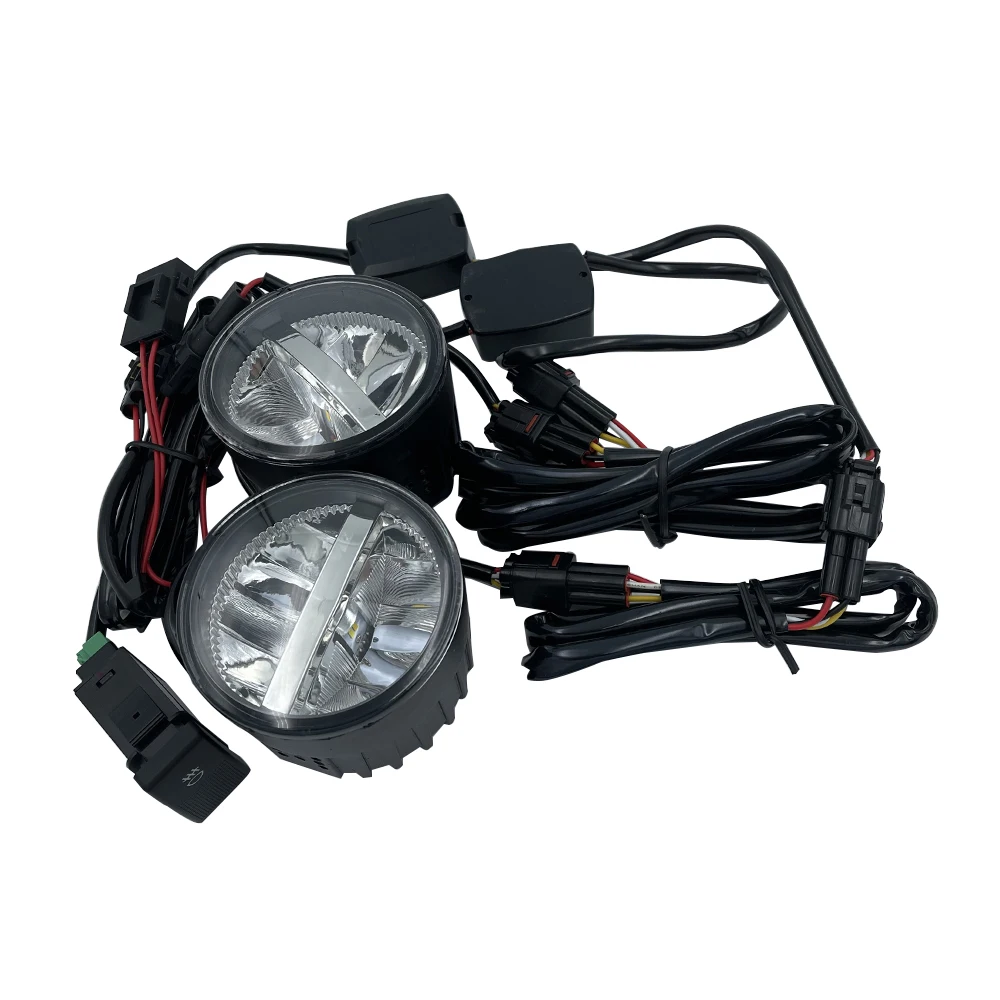 3.5Inch Daytime Running Fog Light Universal LED Driving Transform White and Yellow Lights with Control Box Trestle