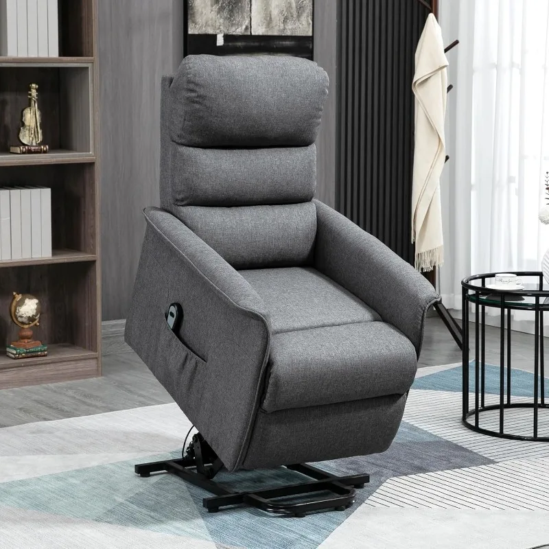 Power Lift Recliner Chair for Elderly, Easy Assembly, Fabric Lift Chair for Adults, Recliner Sofa with Remote Control