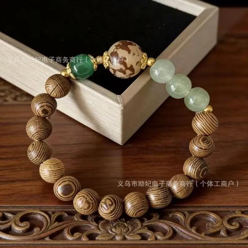 Chinese-style - Bodhi , -treasure multi-blessing sandalwood Buddhist beads, unisex bracelet for attrac