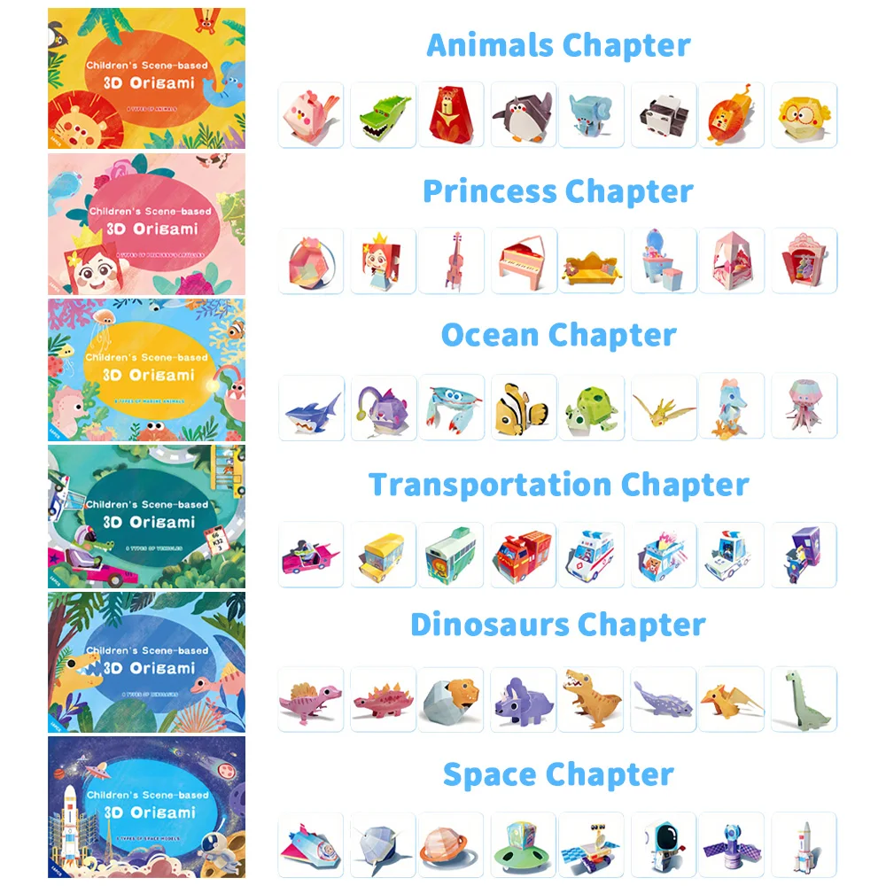 

Montessori Early Learning DIY Handcrafted 3D Origami Activity Book Animal Matching Puzzle Educational Toy for Toddlers