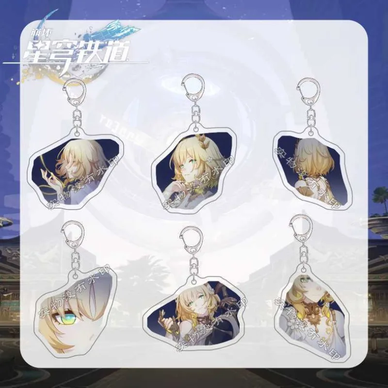 Honkai:Star Rail 1-6 Eidolons Acrylic Keychain Aglaea Characters Figures Key Chain For Cosplay Accessories Jewelry Fans of Gifts