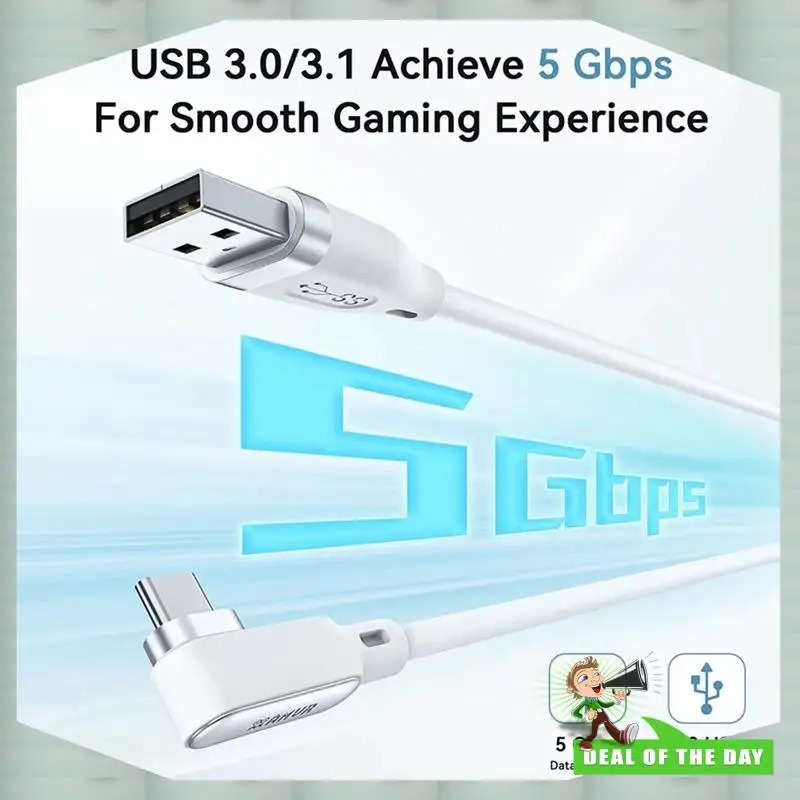 

For AMVR VR Link Cable 18W Fast Charging USB-C for Quest 3/3S/2/Pro/Pico4/Ultra, 5m Data Transfer