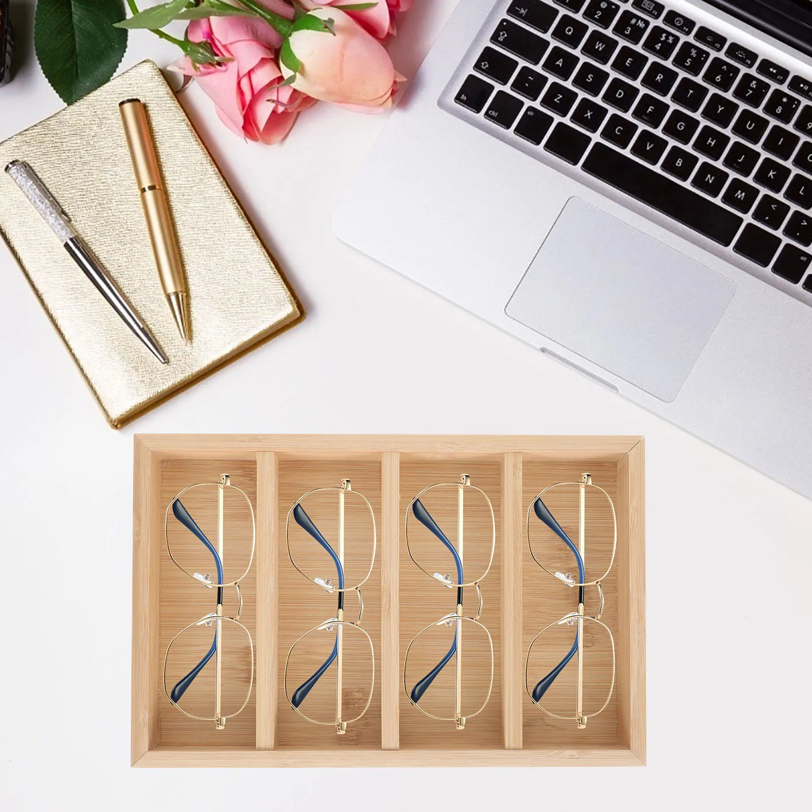 1Pcs Glasses Display Tray Creative Wooden Sunglasses Rack Fine Craftsmanship Delicate Details No Burrs Long-Term Use
