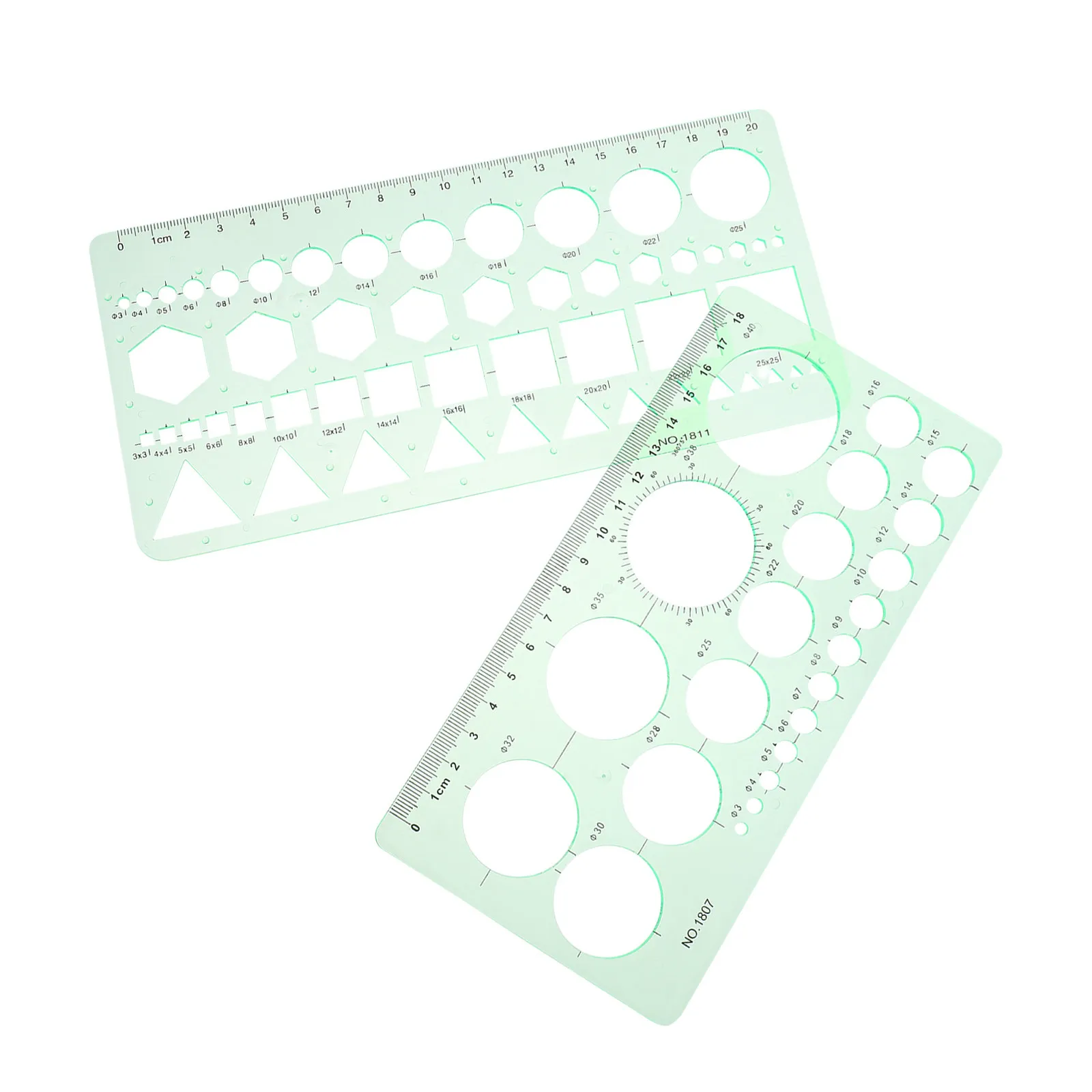 

2 шт. прозрачных пластиковых трафарета для геометрических фигур: круги, овалы, линейки-трафареты для художественного черчения и ведения дневников, прозрачные шаблоны