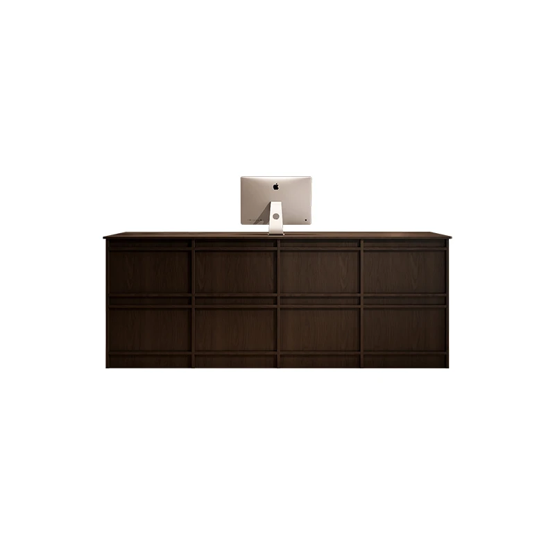 

Clothing store checkout page Simple women's clothing store Small counter, commercial cream style bar retro reception desk