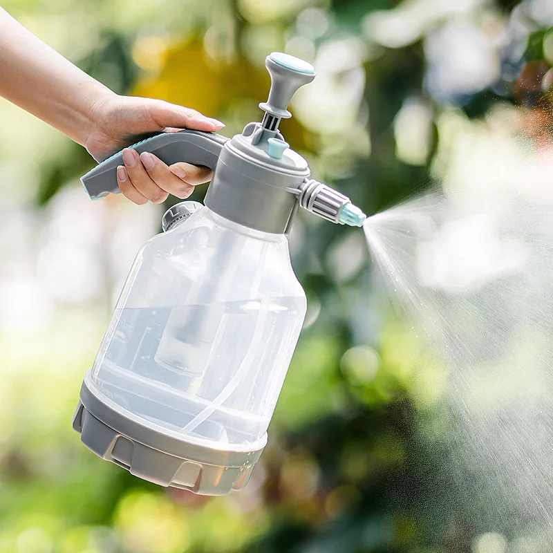 3L large capacity pressure sprayer with measuring cup, transparent gardening tool sprayer, household garden green plant watering