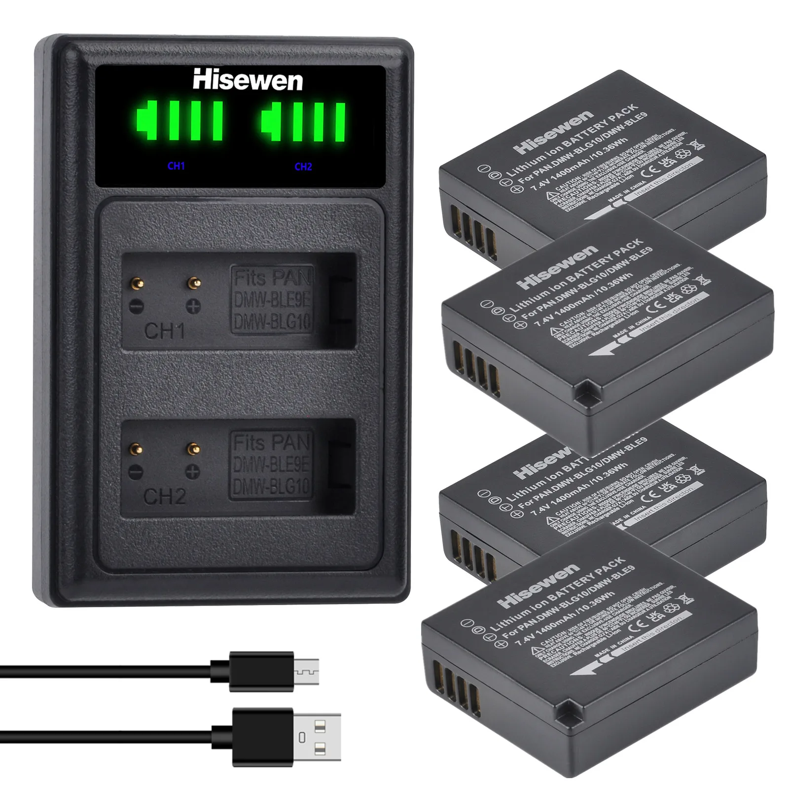 

DMW-BLG10 DMW-BLE9 BLG10e Battery and Charger for Panasonic DMW BLG10 BLG10PP DMC-ZS60 ZS100 LX100K GF6 GX7 LX100 GX85 GX7K