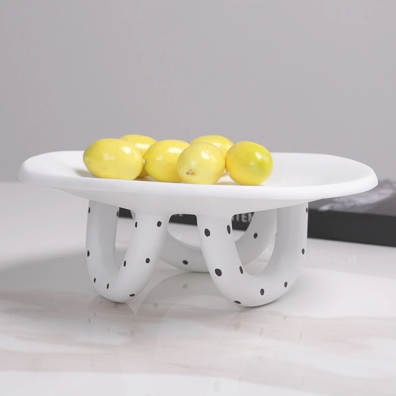 

Скандинавский современный штатив, тарелка с фруктами, круглый высокий поднос из смолы, отель, проживание в семье, натуральный праздничный стиль, мягкое украшение, орнамент