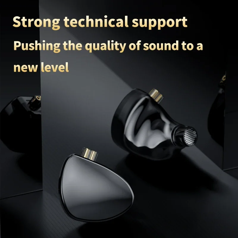 TRN MT5 Controlador dinámico dual Monitores intrauditivos Auriculares 0,78 mm 2 pines 10 mm Diafragma LCP de alto polímero Headsts originales