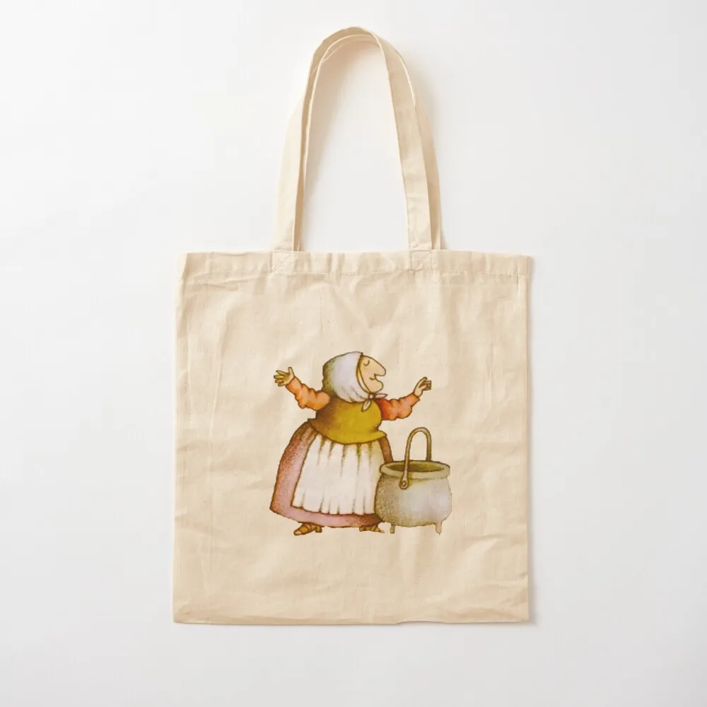 

Strega Nona with Pasta Pot Tote Bag handbag bags luxury women Canvas Tote Bag
