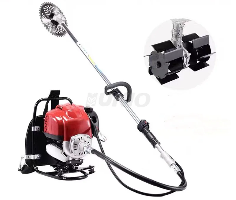 Hot selling：Wholesale Two Stroke Four Stroke Knapsack Side-mount  Lawn Mower Weeding Machine Farm Garden Grass Cutting M