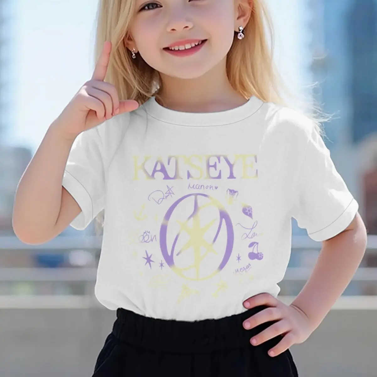 KATSEYE Printed T-Shirt Kids Katseye Design Boys Girls Cotton Top Casual Short Sleeve Crew Neck Comfortable T Shirt for Children