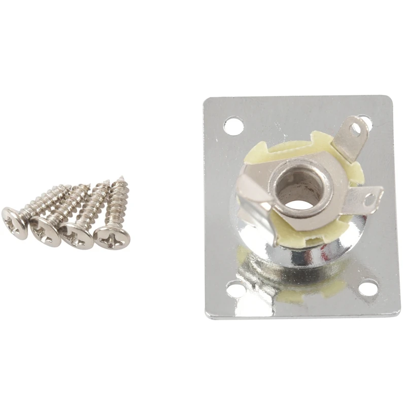 2 prises de sortie électronique à plaque chromée pour guitare électrique