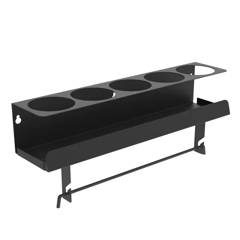 Aerosol Spray Can/Paper Towel Holder Paint Bottle Storage Rack Steel Wall Mount Shelf Tool Organizer For Garage Craft Work-space