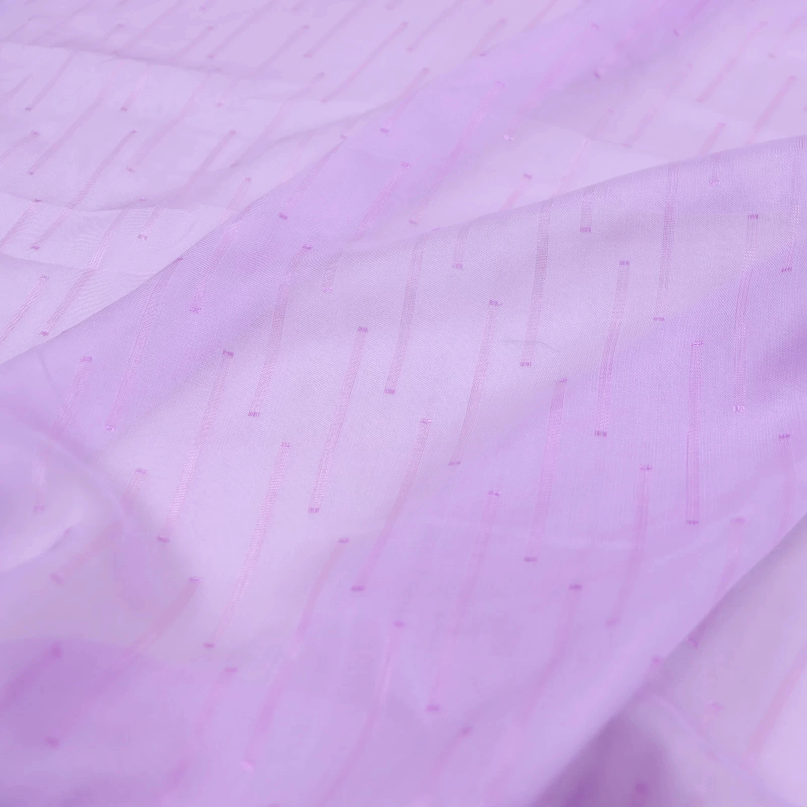 Somali Elegant Geometric Bosky Silk Jacquard Fabric Light Purple Transparent Line for  Lady Shirt  Dress Cloth Saree