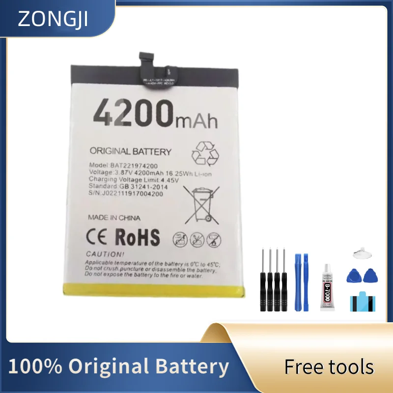 Nueva batería BAT 2219174200   Batería de 4200mAh para DOOGEE X97 X97 Pro X98 Pro N50 baterías de teléfonos móviles + herramientas gratuitas