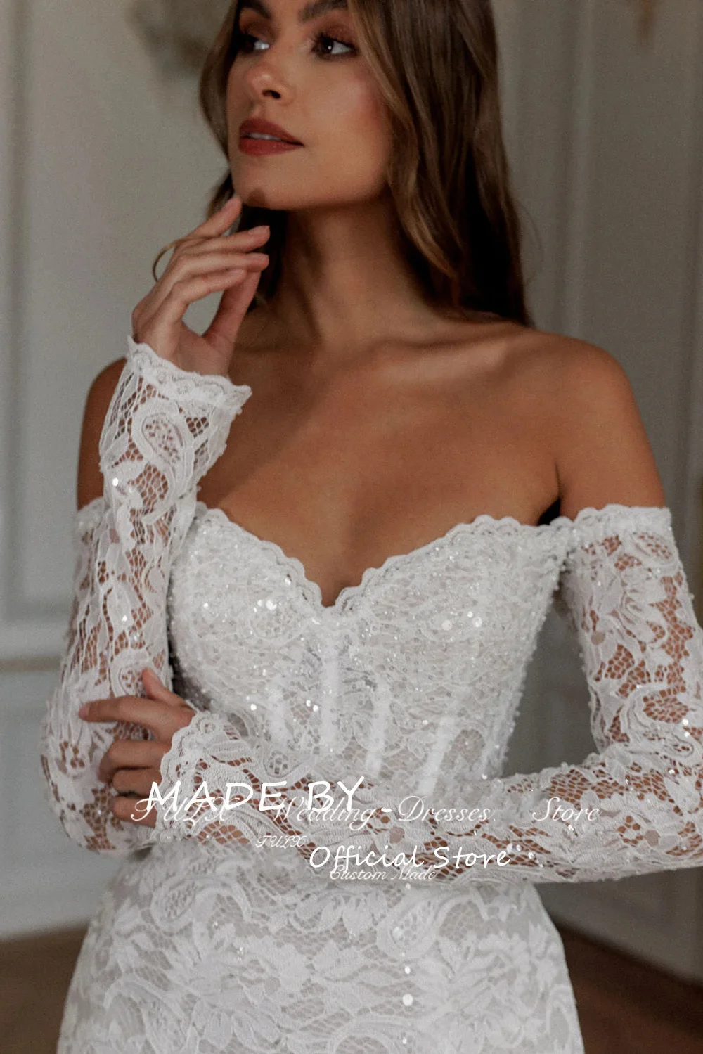 TULX Elegant Mini Prom Dresses Off The Shoulder Lace Appliques Short White Wedding Dress Corset Bride Dress Vestidos De Gala