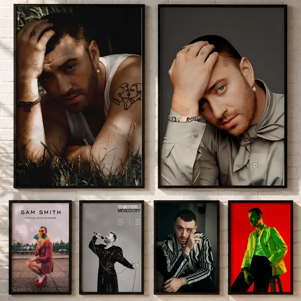 UK Pop Singer Sam Smith Poster HD poster wall art self-stick no-residue for home cafe office great gift