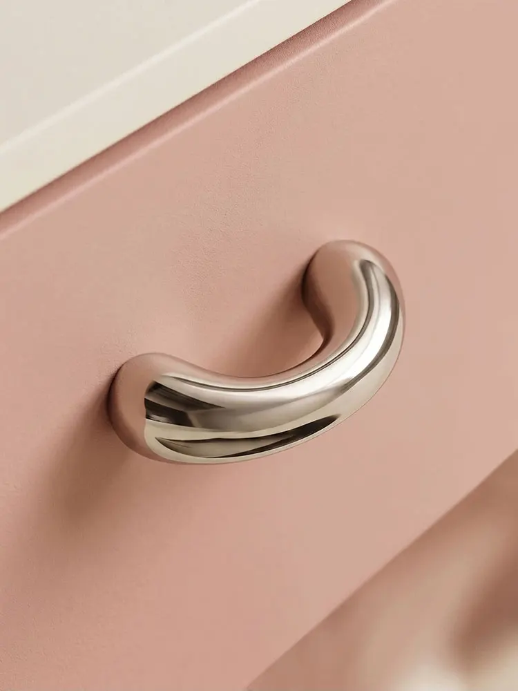 Titanium Silver Minimalism Cabinet Handles Antique Cupboard Door Pulls Creative Wardrobe Handles Modern Kitchen Accessories