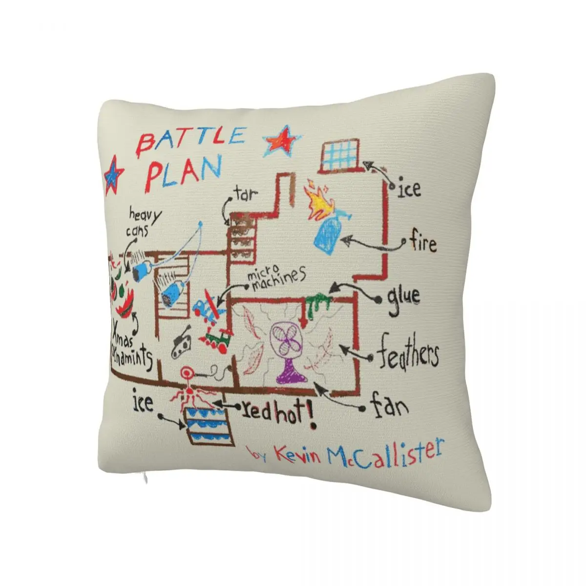 Movie Home Alones Battle Plan Pillow Case Christmas Cushion Cover Pillow Cover Fashion Pillowcases Office Car Home Decorative