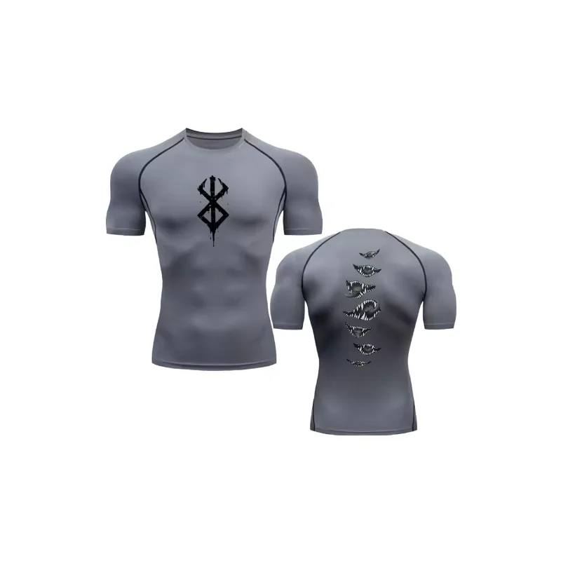 

Anime Berserk Guts Men's Compression Shirt Fitness Sport Running Tight Gym TShirts Athletic Quick Dry Tops Tee Summer