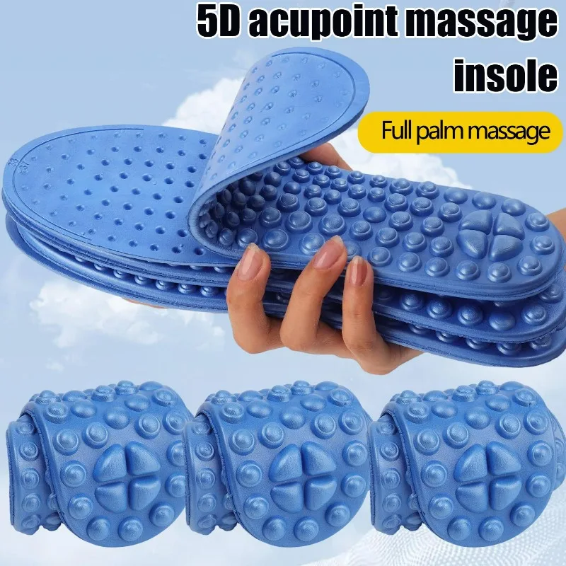 5D Massage Insoles for Plantar Fasciitis Pain Relief EVA Orthotic Shoe Insert for Relieve Foot Fatigue Improve Blood Circulation - view 3