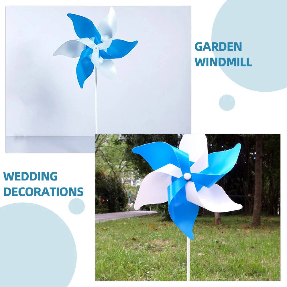 

1 set Desktop Pinwheel Decor Plastic Windmill For Garden Outdoor Lawn Party Scene Decoration Wind Garden Whirling