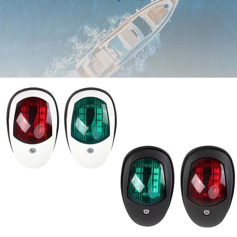 

2 PCS 12V 24V Car Truck Yacht Navigation Light Waterproof LED Marine Sounding Light Navigation Light Red and Green Marine Light