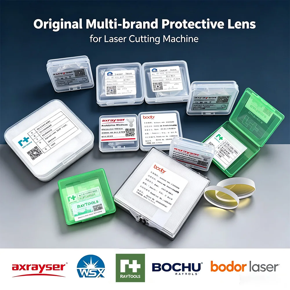 BOCHU Raytools WSX Bodor Precitec Laser Cutting Proctive Lens 27.9x4.1 18x2mm Protection Windows For Fiber Laser Cutting Head