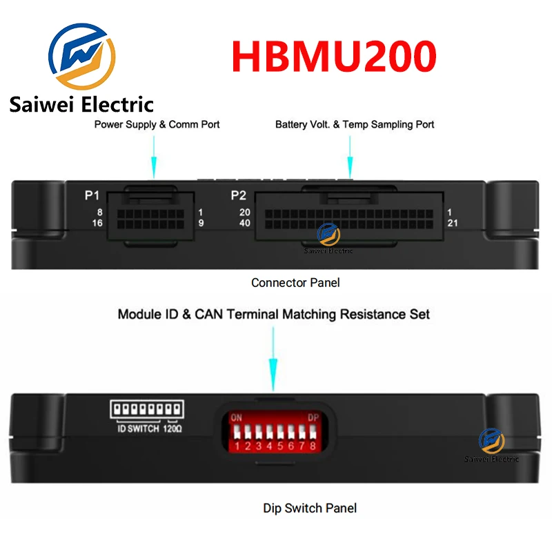 SmartGen Battery Management Module HBMU200 single battery disconnection detection and 18 channel temperature detection