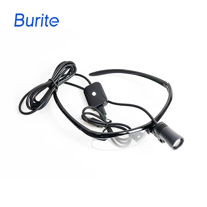 Berite 3W Headlight Belt Clip Type Headlamp with Optical Filter for Dental Loupes Lab Medical Magnifier Magnification Binocular