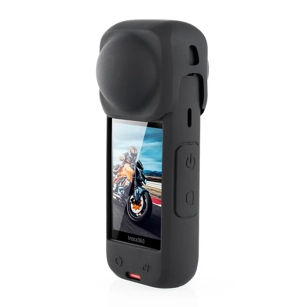 Capa protetora anti-risco para Insta360 X4, Silicone Lens Protector Case, Acessório para câmera de ação
