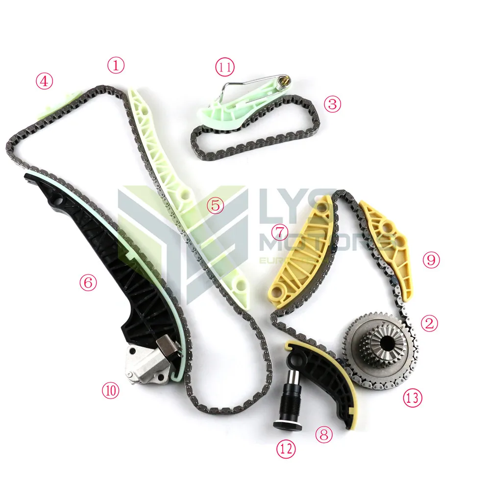 Stock Timing Chain Kit 06K109158AH 06K109158AC 06H115225C 06K109467A EA888 II 1.8T 2.0T 13PCS for