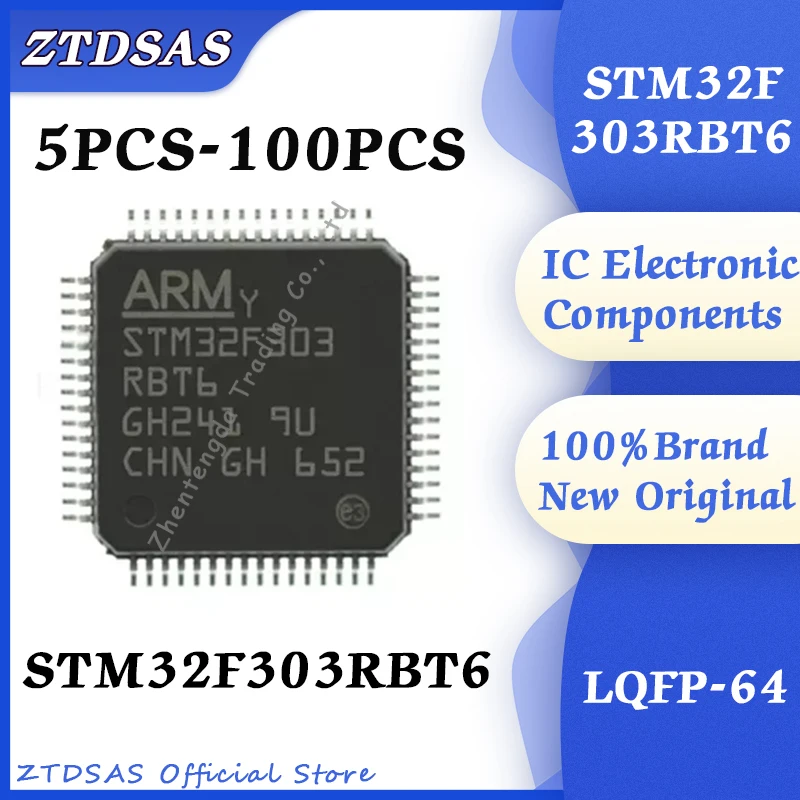

5-100 шт., новые STM32F303RBT6 STM32F303RB STM32F303R STM32F303 STM32F STM RBT6 IC MCU-чипы