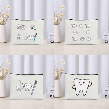 2023 torba kartonowa na zęby damskie Kawaii kosmetyczki do makijażu Shool piórnik szypułkowy podróżny kosmetyczki woreczek golfowy