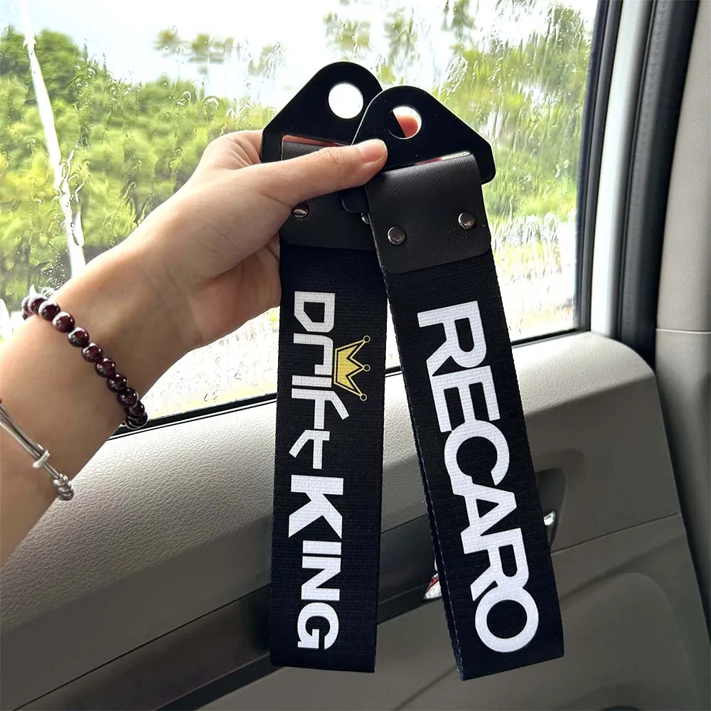 JDM Racing Car Pendant Tow Strap Belt Tow Rope Ribbon Auto Trailer Rope Bumper Towing Strap For Fake Taxi HKS Mugen Initial D