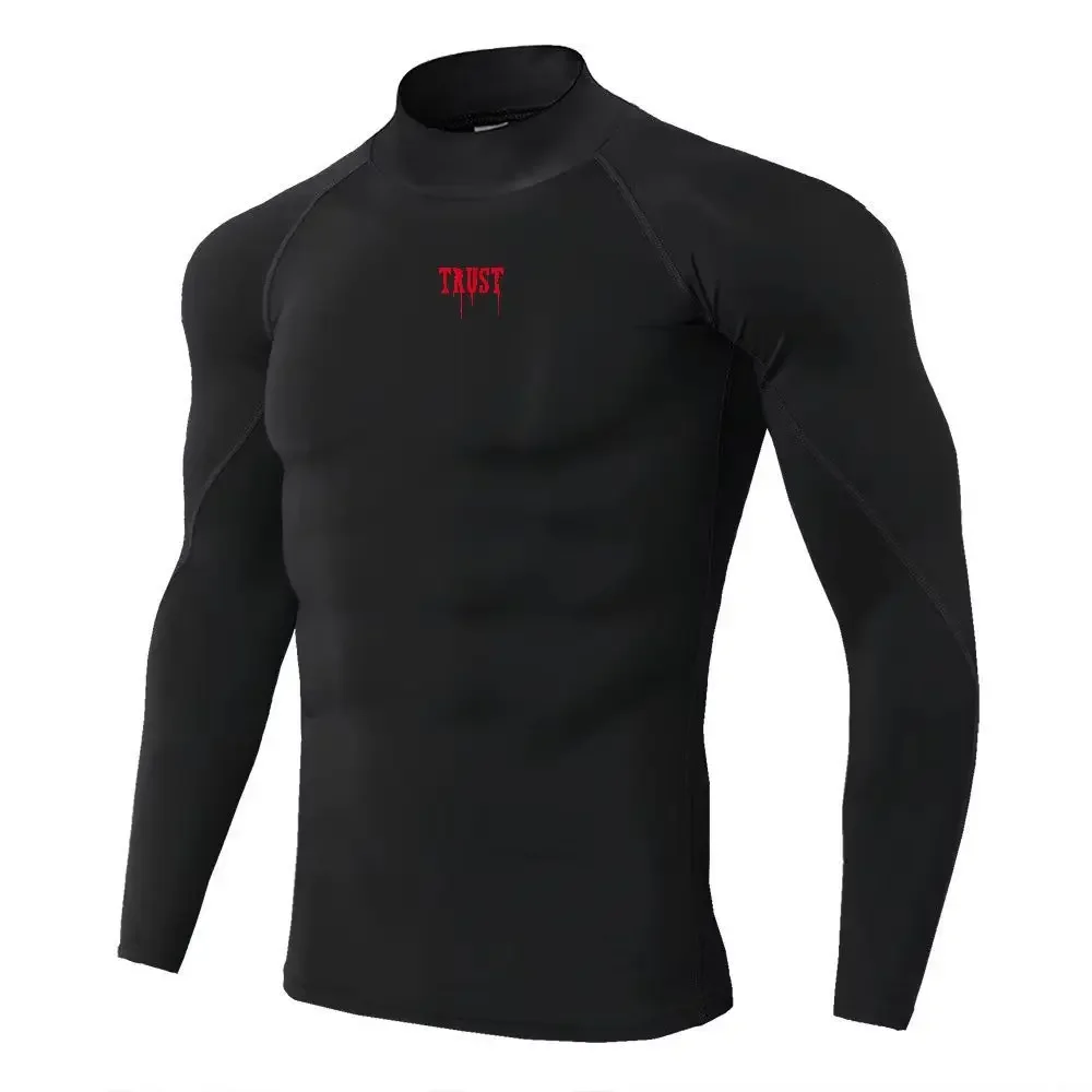 Men Sport T-shirt Quick Dry Bodybuilding Running Shirt Long Sleeve Compression Top Gym T Shirt Men Fitness Tight Men Underwear view 3