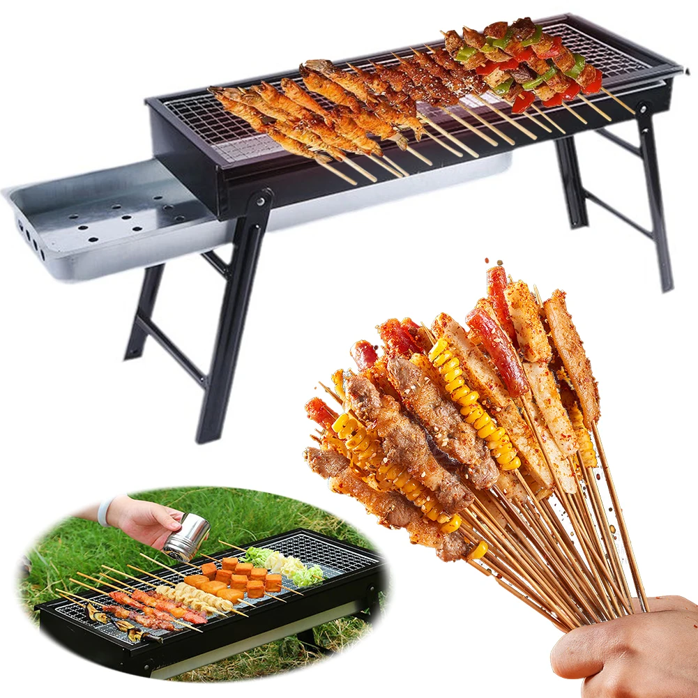 Stainless Steel Barbecue Grill Portable Charcoal Grill BBQ Grill BBQ Charcoal Grill for Camping Hiking Picnics