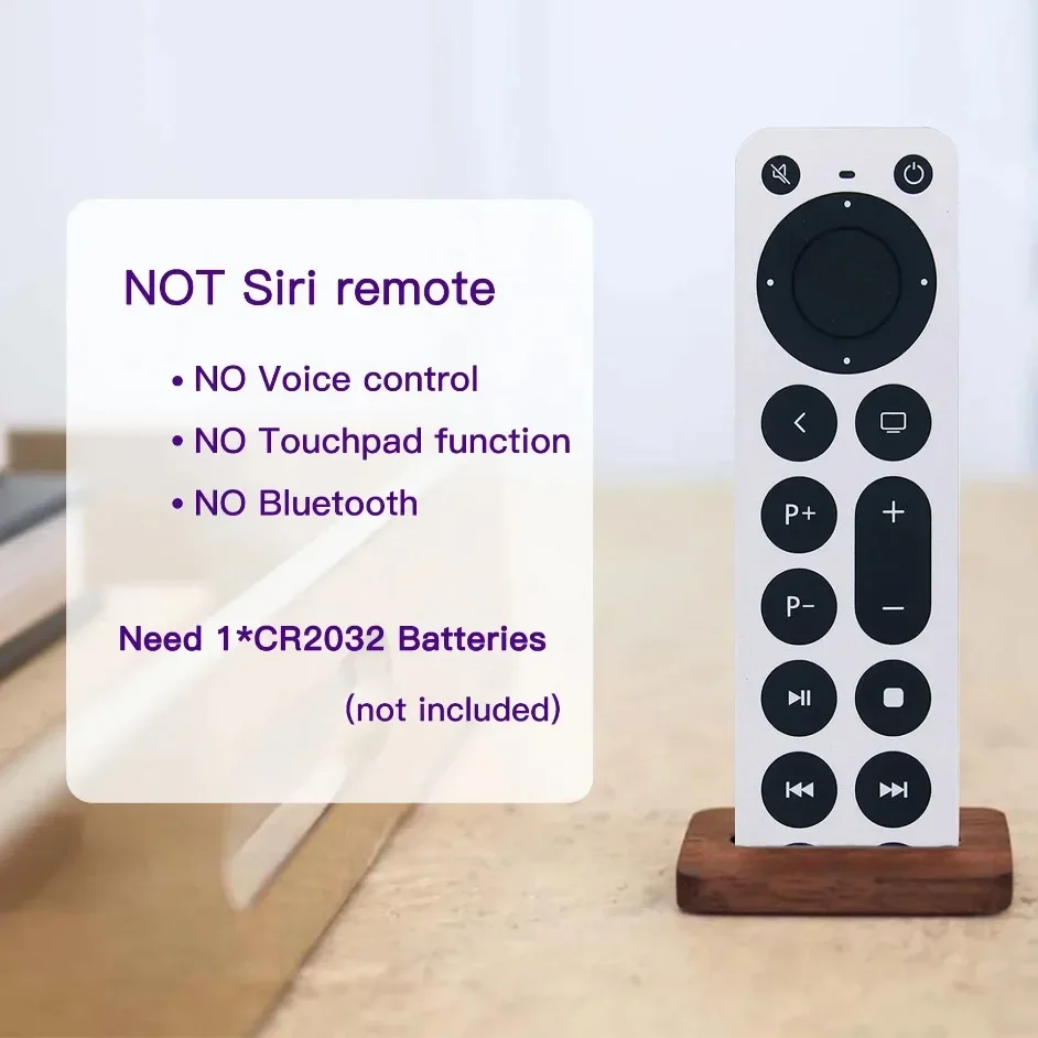 For APPLE TV 4K Remote Control Universal Replace Remote Control High Compatibility Long Range, Ergonomic Design