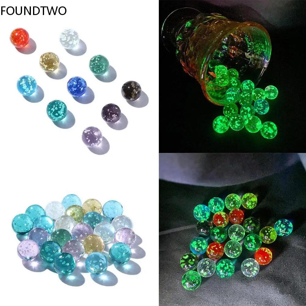 10 szt. 12mm świecący krem szklane kule konsola do gier maszyna do pinballa małe kulki dla bydła, poklepane zabawki, koraliki do maszyn rodzic-dziecko