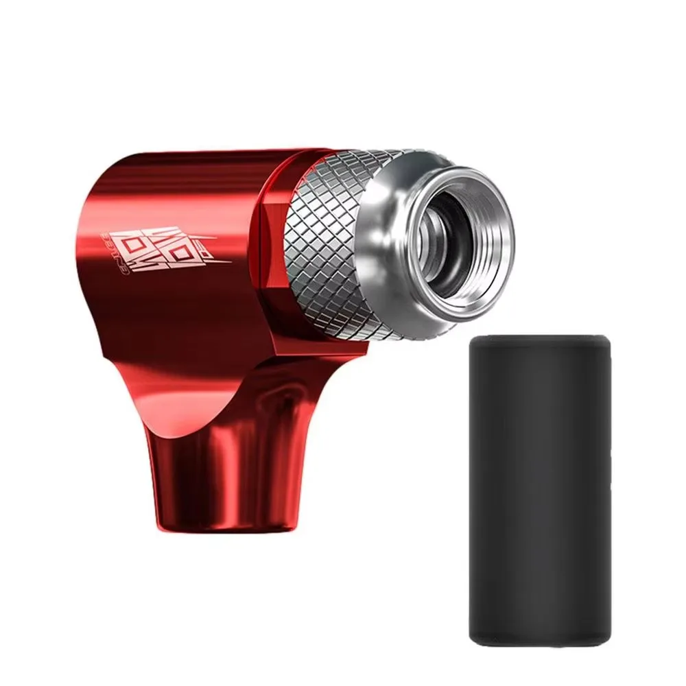 Aluminum Alloy CO2 Mini Pump with Protective Sleeve Automatic Safety Bike Pump Nozzle Leak-proof Presta Valves
