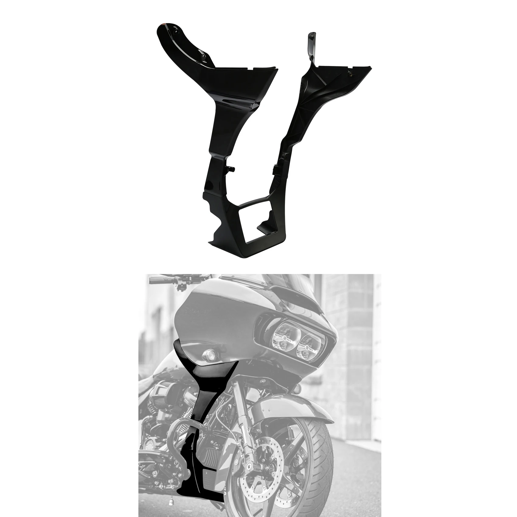 

Motorcycle Side Fairings Chin Spoilers Cover Fit For Harley Road Glide FLTRX Special FLTRXS 2017-2024 2023